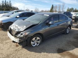 Salvage cars for sale from Copart Bowmanville, ON: 2013 Honda Civic LX