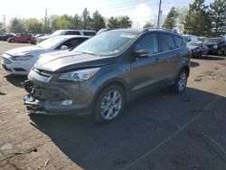 Salvage cars for sale at Denver, CO auction: 2015 Ford Escape Titanium