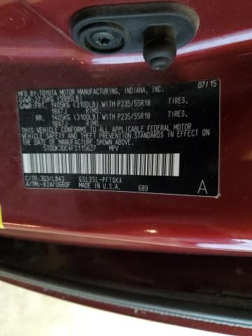 2015 Toyota Sienna XLE