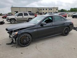 Salvage cars for sale from Copart Wilmer, TX: 2018 Mercedes-Benz C 43 4matic AMG