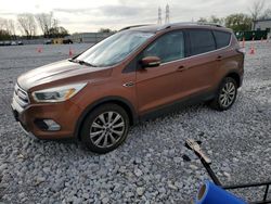 Salvage cars for sale at Barberton, OH auction: 2017 Ford Escape Titanium
