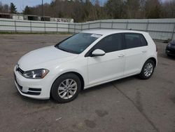 Salvage cars for sale at Assonet, MA auction: 2017 Volkswagen Golf S