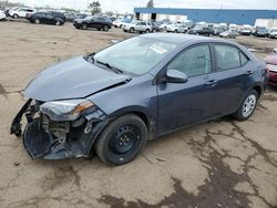 Salvage cars for sale from Copart Woodhaven, MI: 2017 Toyota Corolla L