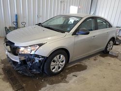 Salvage cars for sale at Franklin, WI auction: 2012 Chevrolet Cruze LS