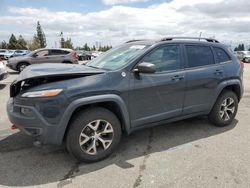 Salvage cars for sale from Copart Rancho Cucamonga, CA: 2017 Jeep Cherokee Trailhawk