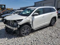 Toyota Highlander salvage cars for sale: 2018 Toyota Highlander SE