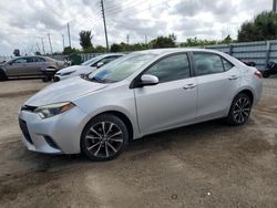 Salvage cars for sale at Miami, FL auction: 2015 Toyota Corolla L