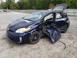 Salvage cars for sale from Copart Savannah, GA: 2015 Toyota Prius