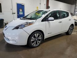 Salvage cars for sale from Copart Blaine, MN: 2015 Nissan Leaf S