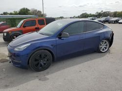 Salvage cars for sale at Orlando, FL auction: 2021 Tesla Model Y