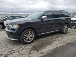 Salvage cars for sale from Copart Dyer, IN: 2015 Dodge Durango Citadel
