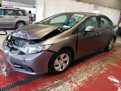 Salvage cars for sale from Copart Angola, NY: 2013 Honda Civic LX