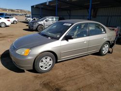 Salvage cars for sale from Copart Colorado Springs, CO: 2003 Honda Civic LX