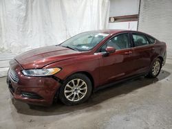 Salvage cars for sale at Leroy, NY auction: 2015 Ford Fusion S