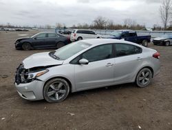 Salvage cars for sale from Copart London, ON: 2018 KIA Forte LX