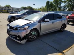 Honda salvage cars for sale: 2015 Honda Civic EX