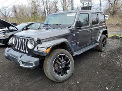 Salvage cars for sale from Copart Marlboro, NY: 2021 Jeep Wrangler Unlimited Sahara 4XE