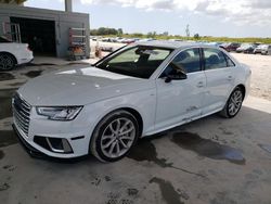 Salvage cars for sale at West Palm Beach, FL auction: 2019 Audi A4 Premium Plus