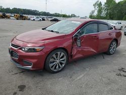 Chevrolet salvage cars for sale: 2018 Chevrolet Malibu LT