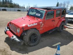 Salvage cars for sale from Copart Bowmanville, ON: 2016 Jeep Wrangler Unlimited Sahara