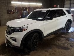 Salvage cars for sale at Angola, NY auction: 2022 Ford Explorer ST