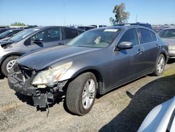 Salvage cars for sale at Sacramento, CA auction: 2010 Infiniti G37 Base