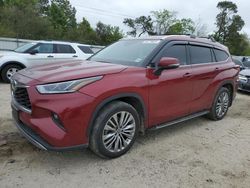 Salvage cars for sale at Hampton, VA auction: 2021 Toyota Highlander Platinum