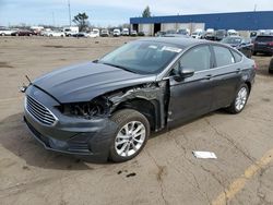 Salvage cars for sale from Copart Woodhaven, MI: 2020 Ford Fusion SE