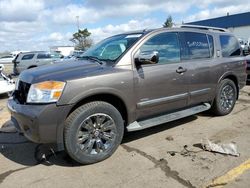 Salvage cars for sale at Woodhaven, MI auction: 2015 Nissan Armada Platinum