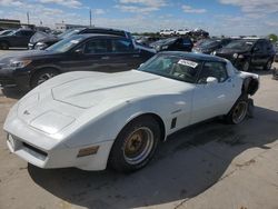 Salvage cars for sale at Grand Prairie, TX auction: 1982 Chevrolet Corvette