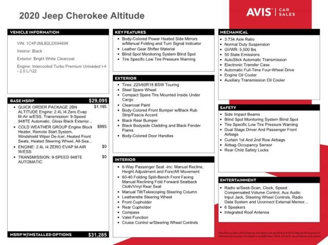 2020 Jeep Cherokee Latitude Plus