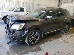 Salvage cars for sale at Franklin, WI auction: 2018 Ford Explorer Platinum