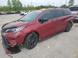 Salvage cars for sale at Bridgeton, MO auction: 2022 Toyota Sienna XSE