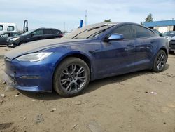 Salvage cars for sale at Woodhaven, MI auction: 2021 Tesla Model S