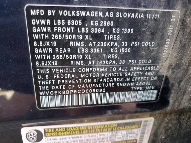 2012 Volkswagen Touareg V6 TDI