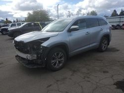 Salvage cars for sale at Woodburn, OR auction: 2014 Toyota Highlander XLE