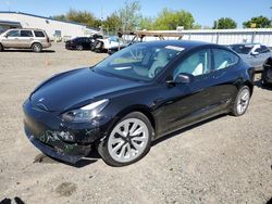 Salvage cars for sale at Sacramento, CA auction: 2021 Tesla Model 3