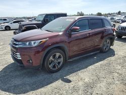 Toyota Highlander Limited salvage cars for sale: 2018 Toyota Highlander Limited