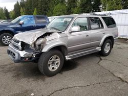 Salvage cars for sale from Copart Arlington, WA: 2002 Toyota 4runner SR5