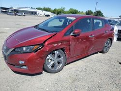 Salvage cars for sale at Sacramento, CA auction: 2021 Nissan Leaf SV