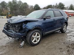 Salvage cars for sale at Mendon, MA auction: 2017 Ford Explorer XLT