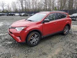 Salvage cars for sale at Waldorf, MD auction: 2017 Toyota Rav4 LE