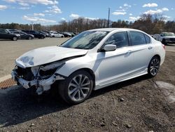 Salvage cars for sale at East Granby, CT auction: 2015 Honda Accord Sport