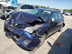 Salvage cars for sale from Copart Grand Prairie, TX: 2011 Toyota Corolla Base