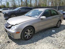Salvage cars for sale at Waldorf, MD auction: 2007 Mercedes-Benz C 280 4matic