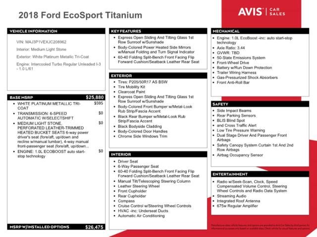 2018 Ford Ecosport Titanium