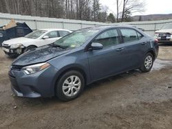 Salvage cars for sale at Center Rutland, VT auction: 2016 Toyota Corolla L