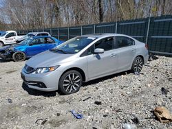 Salvage cars for sale at Candia, NH auction: 2015 Honda Civic EXL