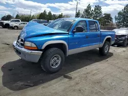 Salvage trucks for sale at Denver, CO auction: 2000 Dodge Dakota Quattro