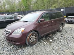 Salvage cars for sale from Copart Waldorf, MD: 2007 Honda Odyssey Touring